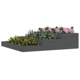 Berkfield Home Planter Grey 107x107x27 cm Solid Wood Pine - Size: 107 x 107 x 27 cm