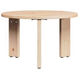 Berkfield Home Coffee Table 3 pcs Natural Solid pine wood - thumbnail 8