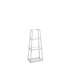 HOME LUXE INTERIOR Logan Steel & Clear Glass 3 Tier Ladder Display Unit - thumbnail 3