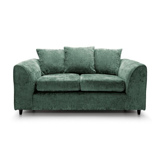 Abakus Direct Harriet Crushed Chenille 2 Seater Sofa in Rifle Green - image 1