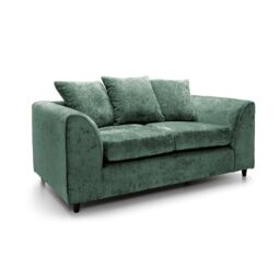 Abakus Direct Harriet Crushed Chenille 2 Seater Sofa in Rifle Green - thumbnail 2