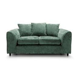 Abakus Direct Harriet Crushed Chenille 2 Seater Sofa in Rifle Green - thumbnail 1