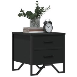 Berkfield Home Bedside Cabinet Black 40x41x40 cm Engineered Wood - Size: 40 x 41 x 40 cm - thumbnail 4