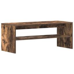 Berkfield Home TV Cabinet Smoked Oak 100x40x40 cm Engineered Wood in Brown - Size: 100 x 40 x 40 cm - thumbnail 7