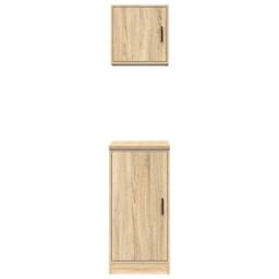 Berkfield Home Garage Cabinets 2 pcs Sonoma Oak Engineered Wood in Brown - thumbnail 8