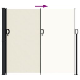 Berkfield Home Retractable Side Awning Cream 180x500 cm - thumbnail 5