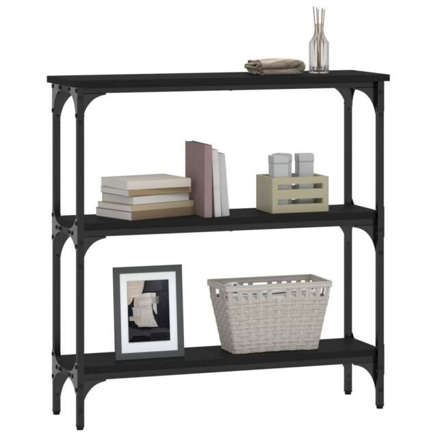 Berkfield Home Decorative Console Table Black 75x22.5x75 cm Engineered Wood - image 1