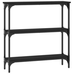 Berkfield Home Decorative Console Table Black 75x22.5x75 cm Engineered Wood - thumbnail 6