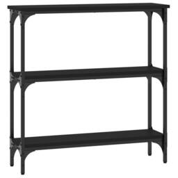Berkfield Home Decorative Console Table Black 75x22.5x75 cm Engineered Wood - thumbnail 3