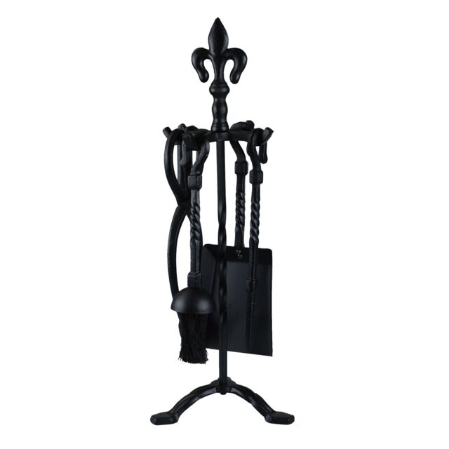 simpa 4PC Fleur De Lis Companion Set in Black - image 1