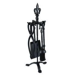 simpa 4PC Fleur De Lis Companion Set in Black - thumbnail 2