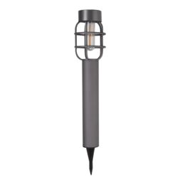 mysmartbuy Set of 2 Solar Powered Anglia Caged Garden Pathway Stake Lights in Grey - thumbnail 3
