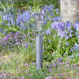 mysmartbuy Set of 2 Solar Powered Anglia Caged Garden Pathway Stake Lights in Grey - thumbnail 2
