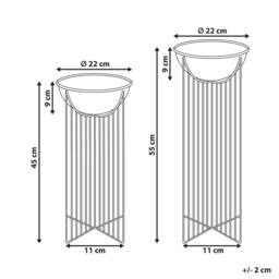 Wyld and Coco Pink Iron Plant Stands Set of 2 55cm and 45cm Indoor - thumbnail 3