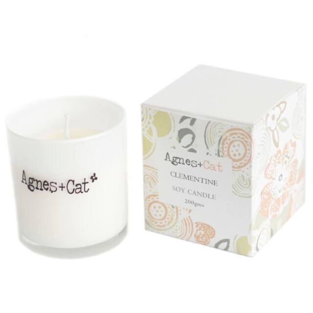 Serenityy Agnes + Cat Clementine Soy Wax Votive Candle 200g in White - image 1