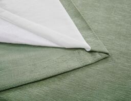 Sundour Amberley Chenille Eyelet Curtains in Green - Size: 168 cm width x 137 cm drop - thumbnail 4
