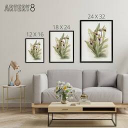 "Artery8 Frederick Sander Cypripedium Rothschildianum Orchid Framed Canvas Art - Size: W12"" x H16""" - thumbnail 4