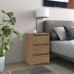 Berkfield Home Bed Cabinets 2 pcs Sonoma Oak 40x35x62.5 cm Engineered Wood in Brown - thumbnail 1