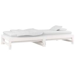Berkfield Home Pull-out Day Bed White 2x(90x200) cm Solid Wood Pine - thumbnail 7
