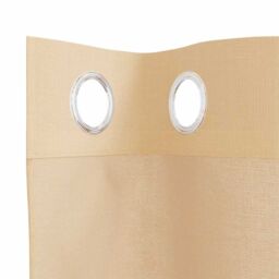 Berkfield Home Voile Curtains with Grommets 2 pcs Sand in Brown - thumbnail 5