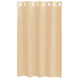 Berkfield Home Voile Curtains with Grommets 2 pcs Sand in Brown - thumbnail 4