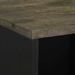 Berkfield Home Sideboard Black 80x33x75 cm Solid Wood Mango - Size: 80 x 33 x 75 cm - thumbnail 7