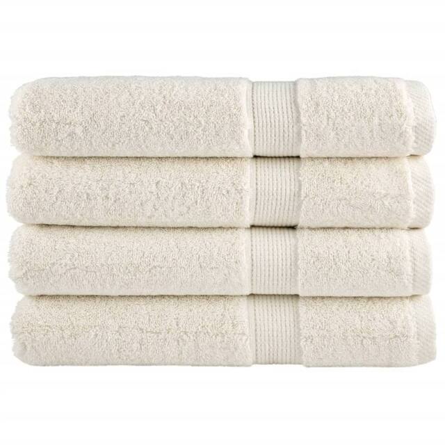 Berkfield Home Premium Sauna Towels SOLUND 4 pcs Cream 80x200 cm 600 gsm - image 1