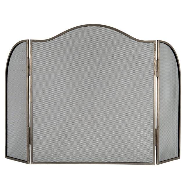 Lemon Pavilion Furniture and Decor Antiqued Large Fire Screen - Metal - L3 x W85 x H85 cm - Silver