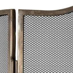 Lemon Pavilion Furniture and Decor Antiqued Large Fire Screen - Metal - L3 x W85 x H85 cm - Silver - thumbnail 3