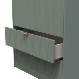 Ready Assembled 2 U Washington 2 Door Robe 2 Drawer Robe (Ready Assembled) in Pale Green - Size: Large - thumbnail 7