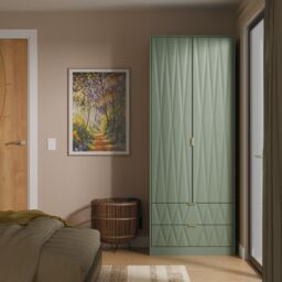 Ready Assembled 2 U Washington 2 Door Robe 2 Drawer Robe (Ready Assembled) in Pale Green - Size: Large - thumbnail 1