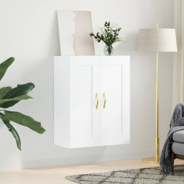 Berkfield Home Wall Mounted Cabinet White 69.5x34x90 cm Engineered Wood - image 1