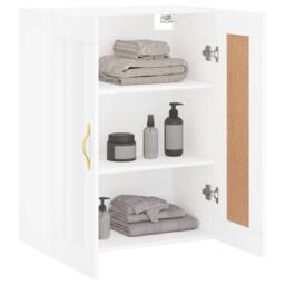 Berkfield Home Wall Mounted Cabinet White 69.5x34x90 cm Engineered Wood - thumbnail 5