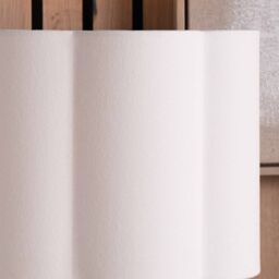 Ruma White Handloom Scalloped Cylinder Shade for Table Lamps - Size: 16 inches - thumbnail 2
