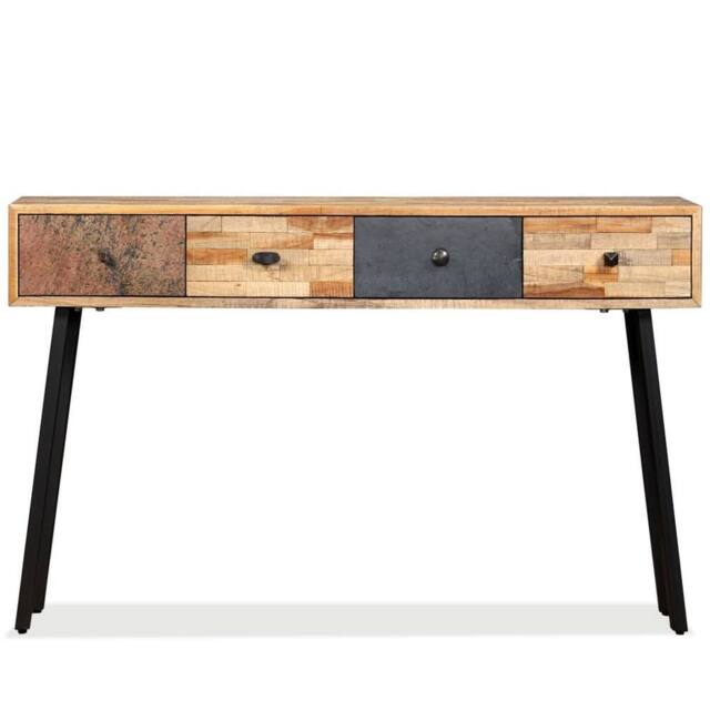 Berkfield Home Beautiful Console Table Solid Reclaimed Teak 120x30x76 cm - Size: 120 x 30 x 76 cm - image 1