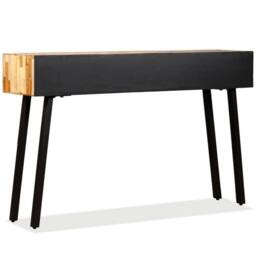 Berkfield Home Beautiful Console Table Solid Reclaimed Teak 120x30x76 cm - Size: 120 x 30 x 76 cm - thumbnail 4