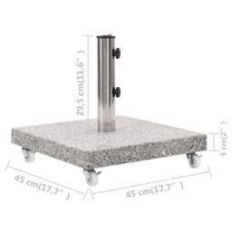 Berkfield Home Parasol Base Granite 30 kg Square Grey - thumbnail 6