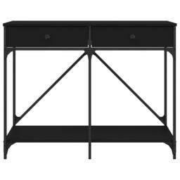 Berkfield Home Decorative Console Table Black 100x39x78.5 cm Engineered Wood - thumbnail 6