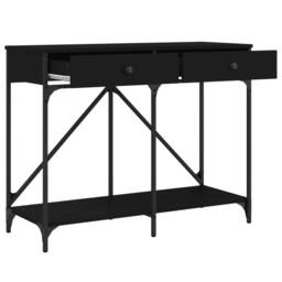 Berkfield Home Decorative Console Table Black 100x39x78.5 cm Engineered Wood - thumbnail 5