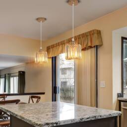 Goeco Modern Crystal Pendant Lights K9 Glass Pendant Light Simple Chandelier in Gold - thumbnail 9