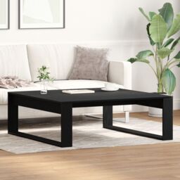 Berkfield Home Black Oak Coffee Table - 100x100x35 cm Made from Engineered Wood - Size: 100 x 100 x 35 cm - thumbnail 1