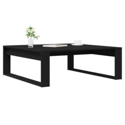 Berkfield Home Black Oak Coffee Table - 100x100x35 cm Made from Engineered Wood - Size: 100 x 100 x 35 cm - thumbnail 3