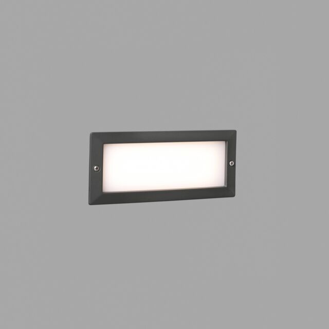 Netlighting Stripe Outdoor LED Recessed Wall Light Wall Light Dark Grey 5W 3000K IP54 - image 1