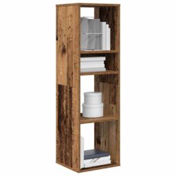 Berkfield Home Book Cabinet Old Wood 34x31x112 cm Engineered Wood in Brown - Size: 34 x 31 x 112 cm - thumbnail 1