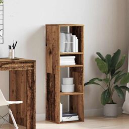 Berkfield Home Book Cabinet Old Wood 34x31x112 cm Engineered Wood in Brown - Size: 34 x 31 x 112 cm - thumbnail 3
