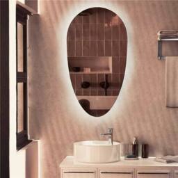 Bathroom Kingdom Jacob Illluminated LED Mirror 900x500mm in Silver