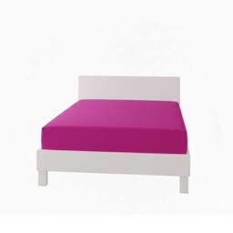 Snug City Polycotton Fitted Sheet Extra Deep 40cm Skirt Easy Care in Fuchsia - Size: Double - thumbnail 2