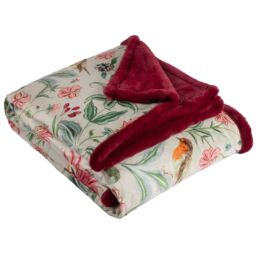 Wylder Beatrice Floral Faux Fur Throw - Size: 130 cm x 180 cm - thumbnail 2