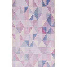 Wyld and Coco Area Rug Pastel Blue Grey 80 x 150 cm - Geometric Triangle Pattern - Size: 80 cm x 150 cm - thumbnail 2