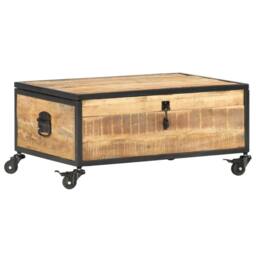 Berkfield Home Coffee Table 70x50x33 cm Solid Mango Wood in Brown - Size: 70 x 50 x 33 cm - thumbnail 8